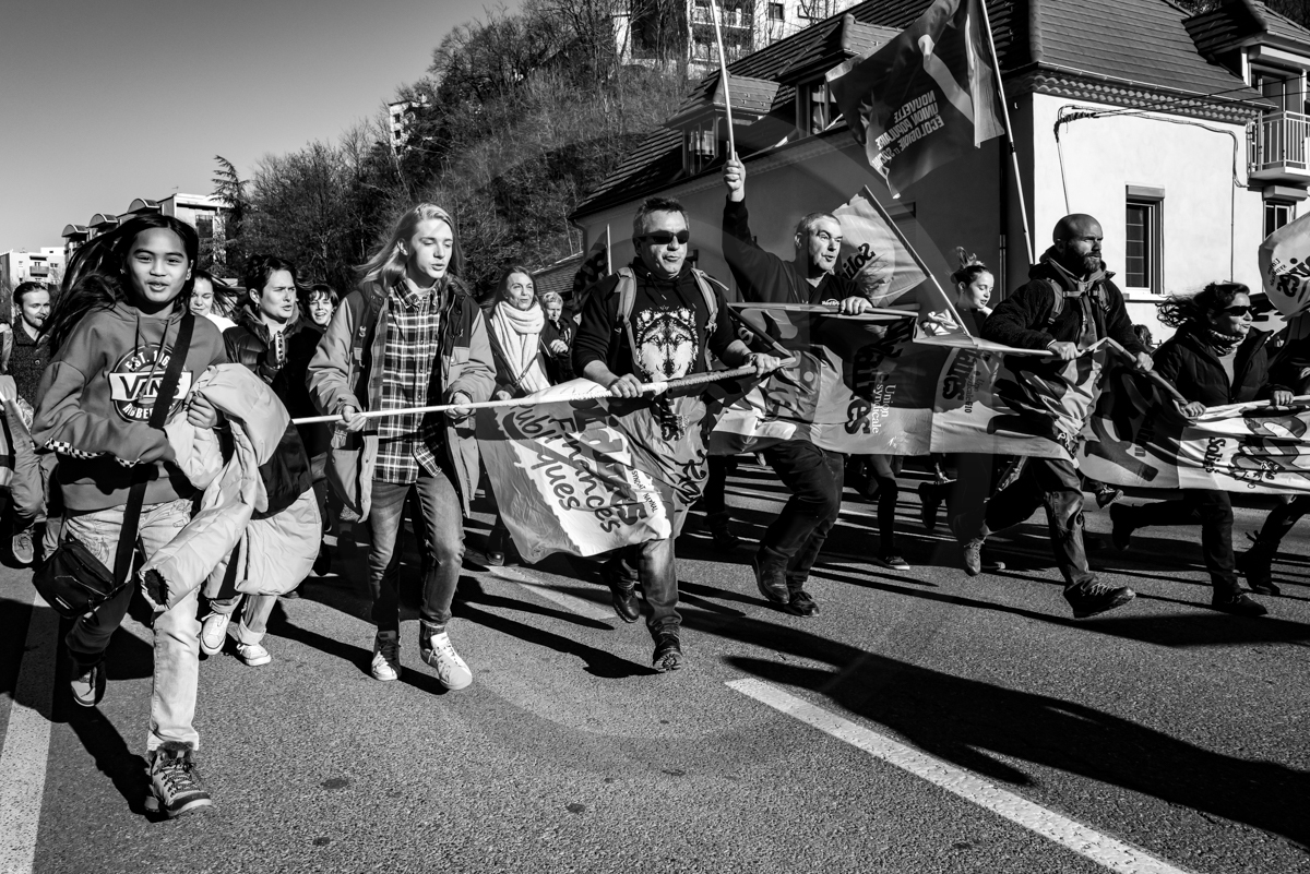 11 février 2023 : Manifestation contre la réforme des retraites à Gap (Hautes-Alpes)
