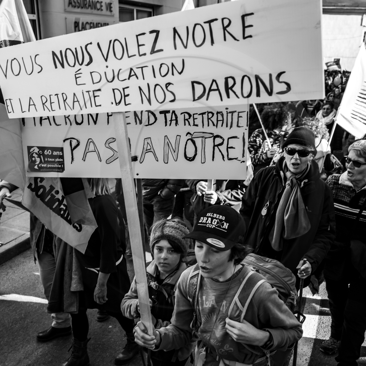 11 février 2023 : Manifestation contre la réforme des retraites à Gap (Hautes-Alpes)