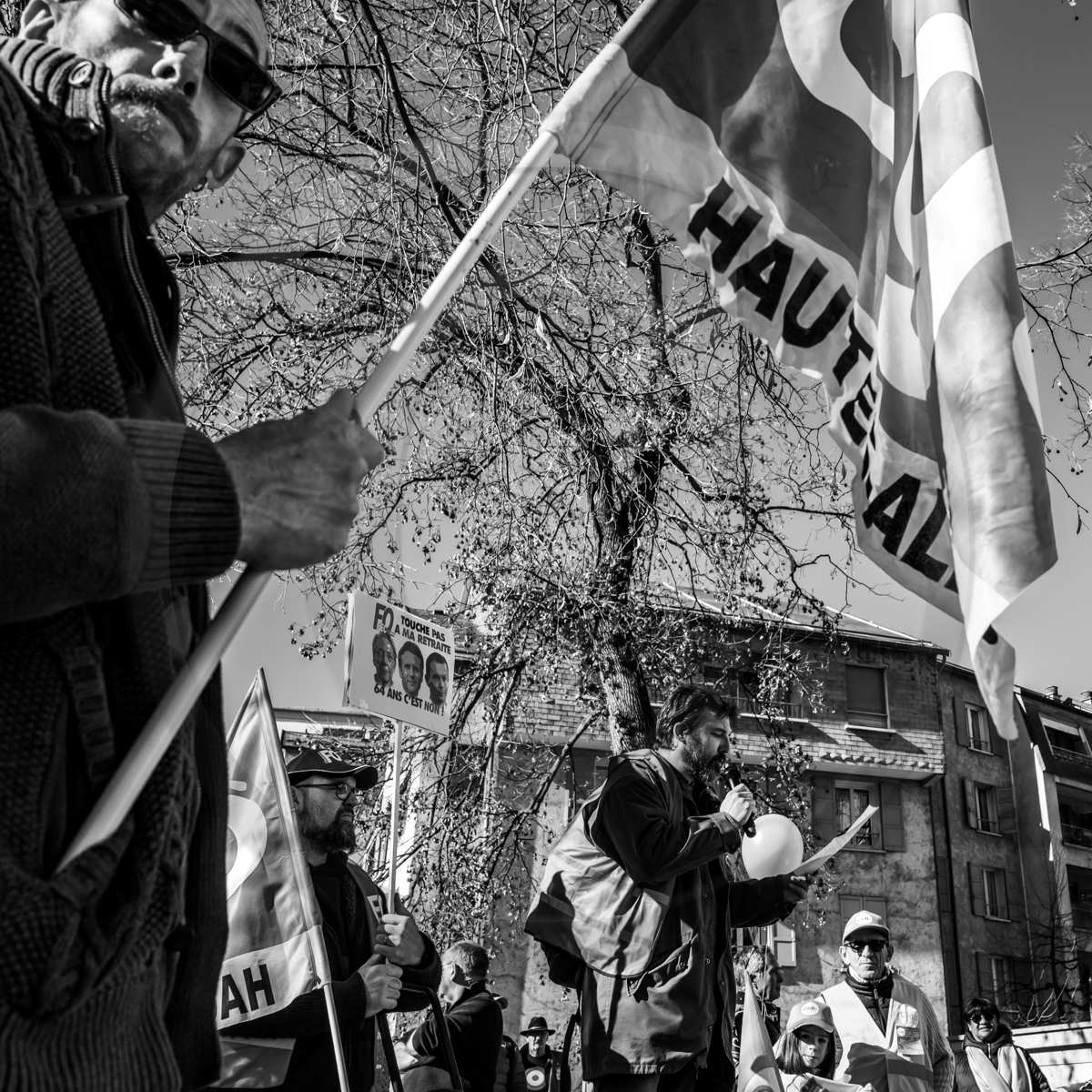 11 février 2023 : Manifestation contre la réforme des retraites à Gap (Hautes-Alpes)