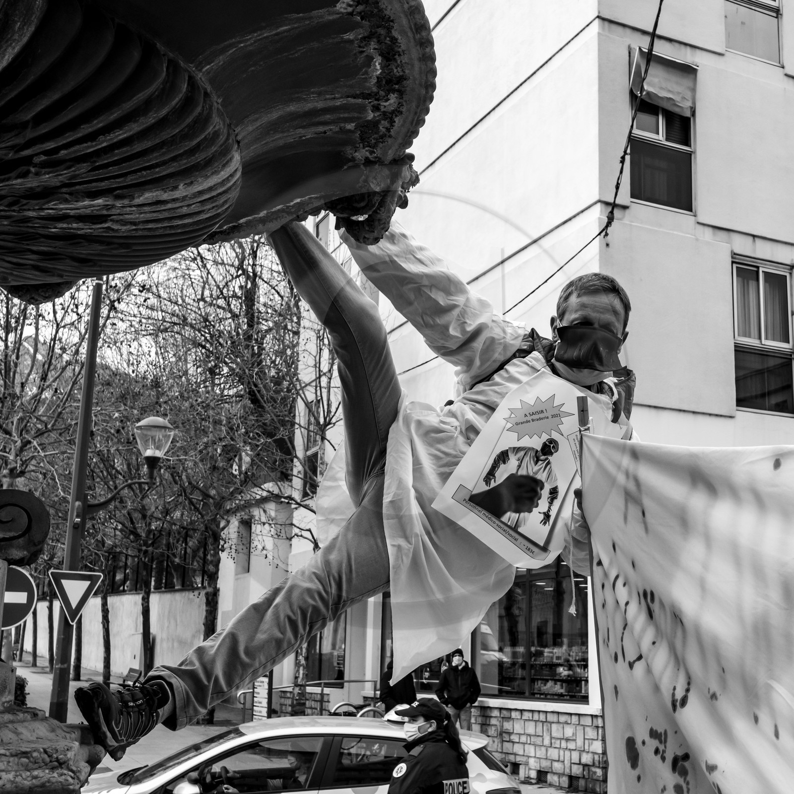 04 février 2021 à Gap (Hautes-Alpes) : Manifestation des soignants oubliés du Ségur de la santé.