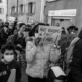 21 mars 2021 - Gap - Mobilisation pour la réouverture des lieux culturels