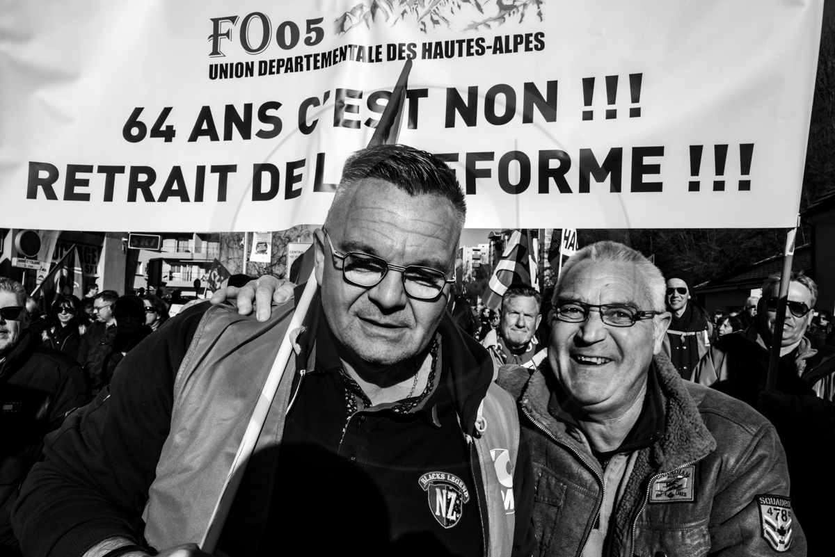 11 février 2023 : Manifestation contre la réforme des retraites à Gap (Hautes-Alpes)
