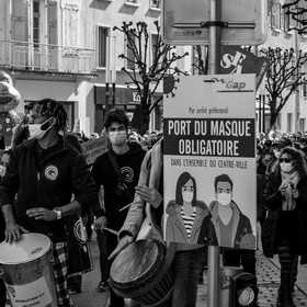 21 mars 2021 - Gap - Mobilisation pour la réouverture des lieux culturels