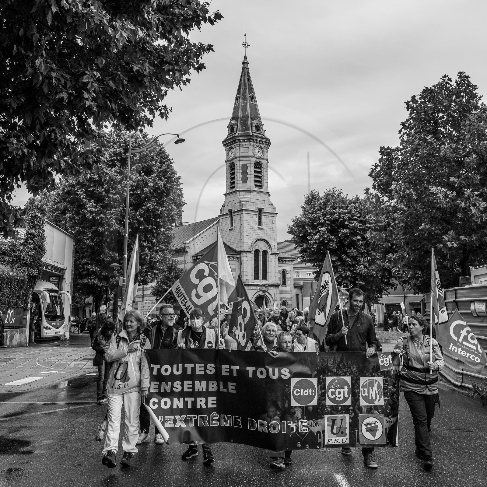 15 juin 2024 - Gap (Hautes-Alpes)- Manifestation contre l'extrême droite