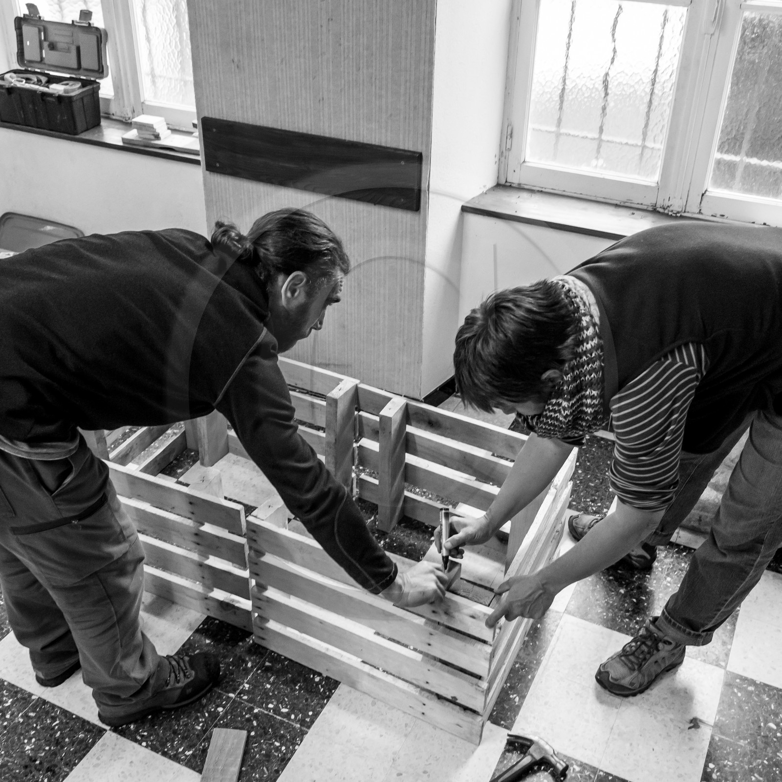 Création d'un bac à fleur avec des palettes de récupération - 05 04 2017