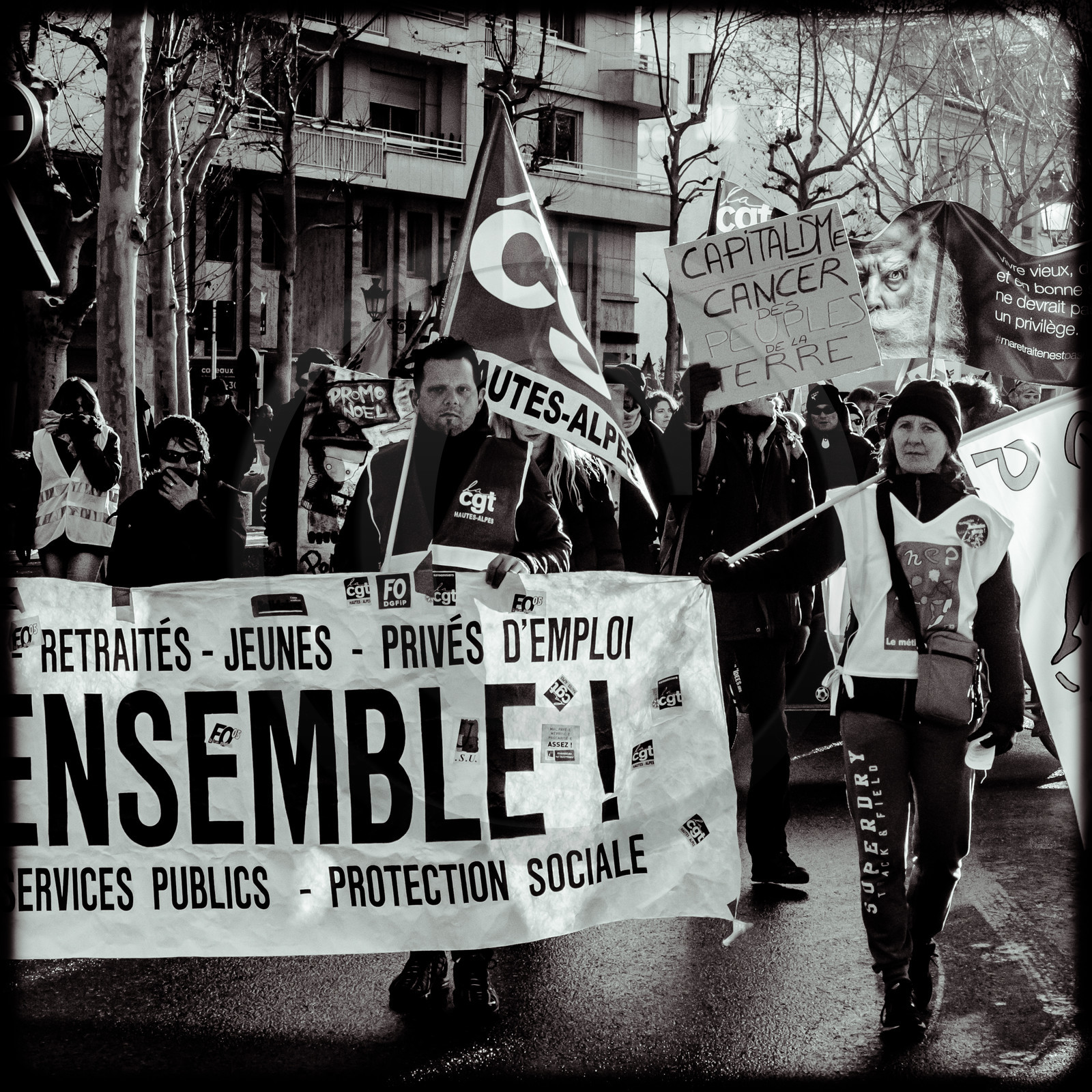 Manifestation à Gap le 12 décembre 2019.