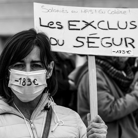 04 février 2021 à Gap (Hautes-Alpes) : Manifestation des soignants oubliés du Ségur de la santé.
