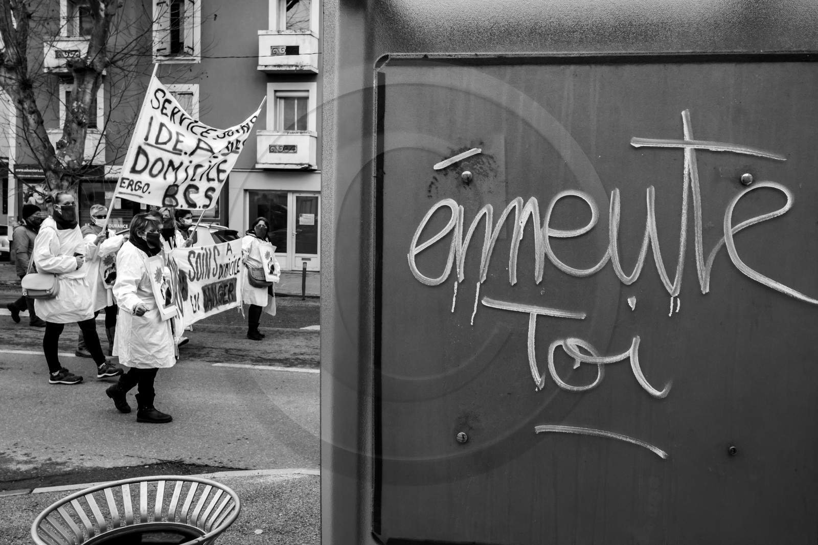 04 février 2021 à Gap (Hautes-Alpes) : Manifestation des soignants oubliés du Ségur de la santé.