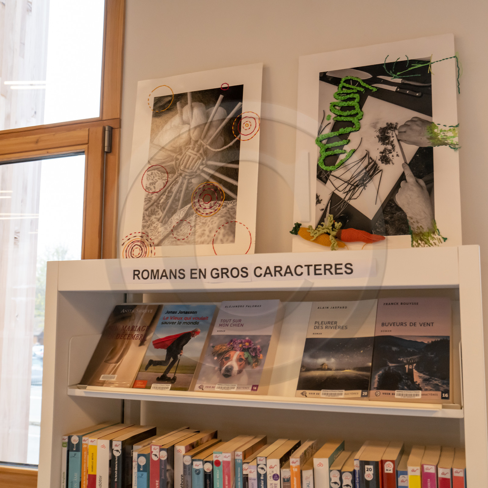 Exposition L comme laine, lien, lieu à la médiathèque de St-Bonnet-en-Champsaur