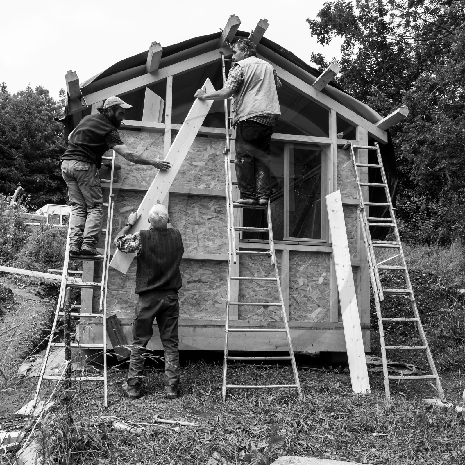 Construction d'une cabane