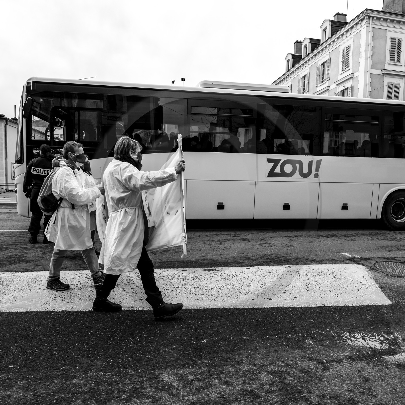 04 février 2021 à Gap (Hautes-Alpes) : Manifestation des soignants oubliés du Ségur de la santé.