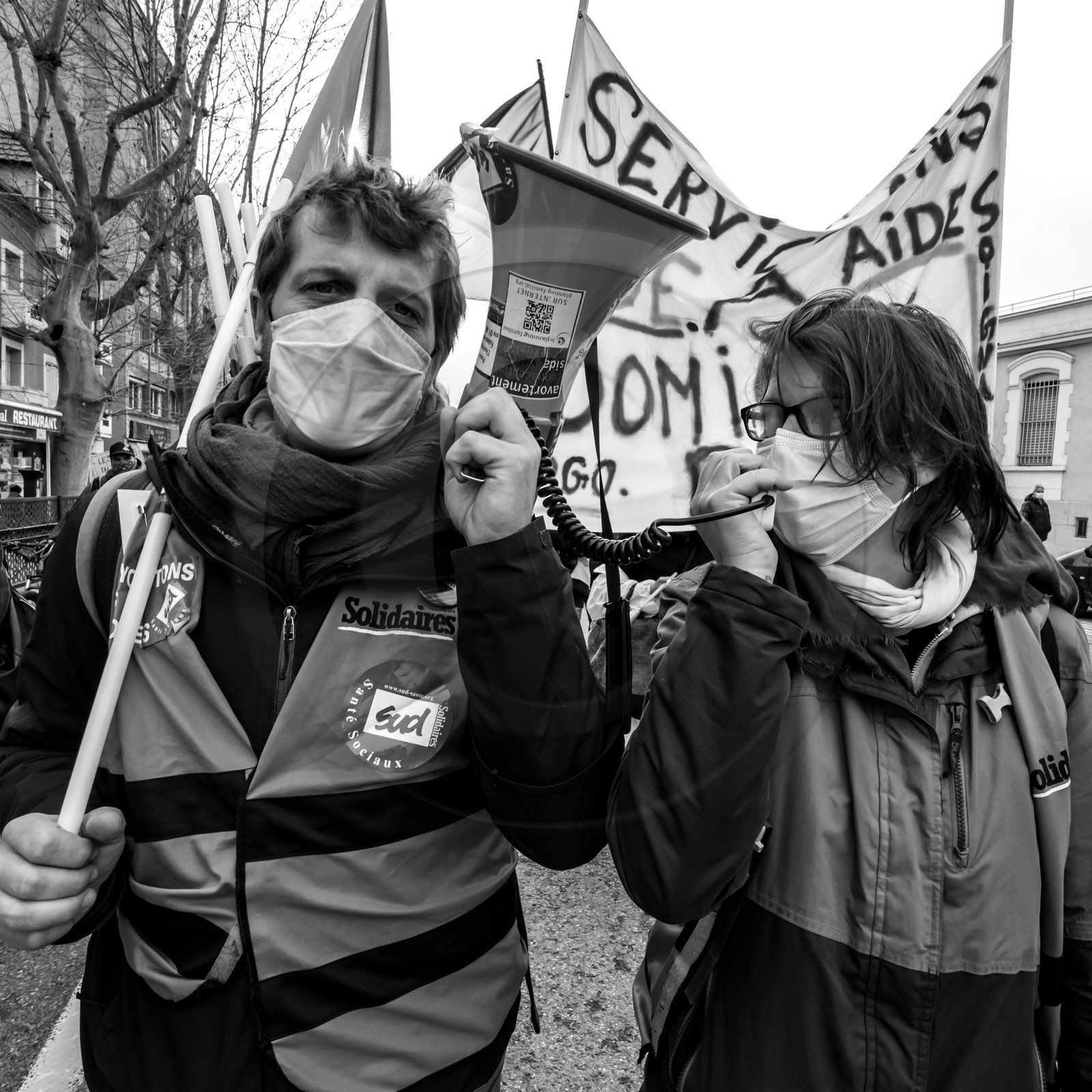 04 février 2021 à Gap (Hautes-Alpes) : Manifestation des soignants oubliés du Ségur de la santé.