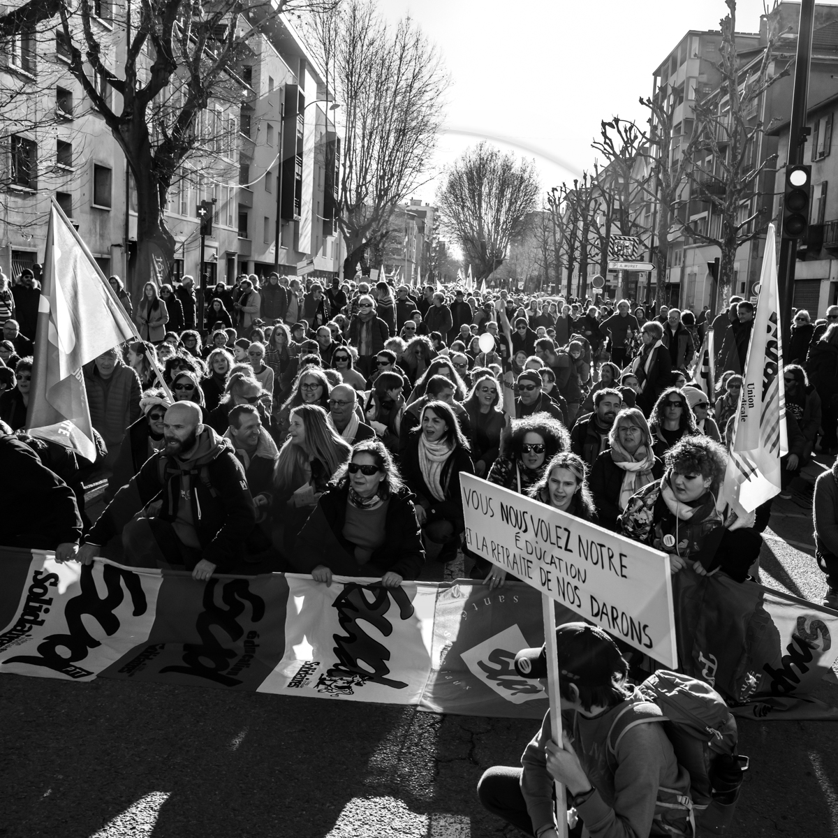 11 février 2023 : Manifestation contre la réforme des retraites à Gap (Hautes-Alpes)