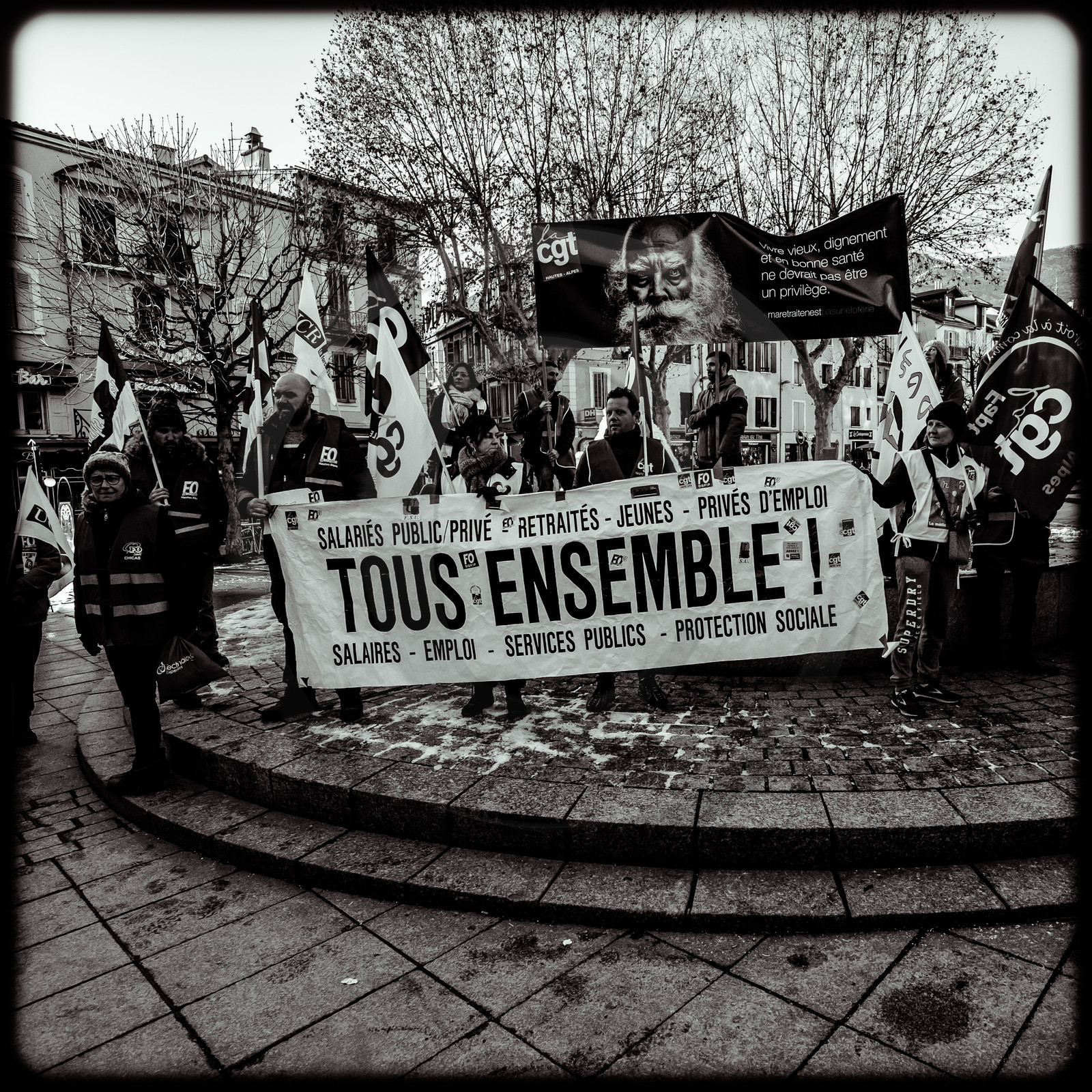 Manifestation à Gap le 12 décembre 2019.