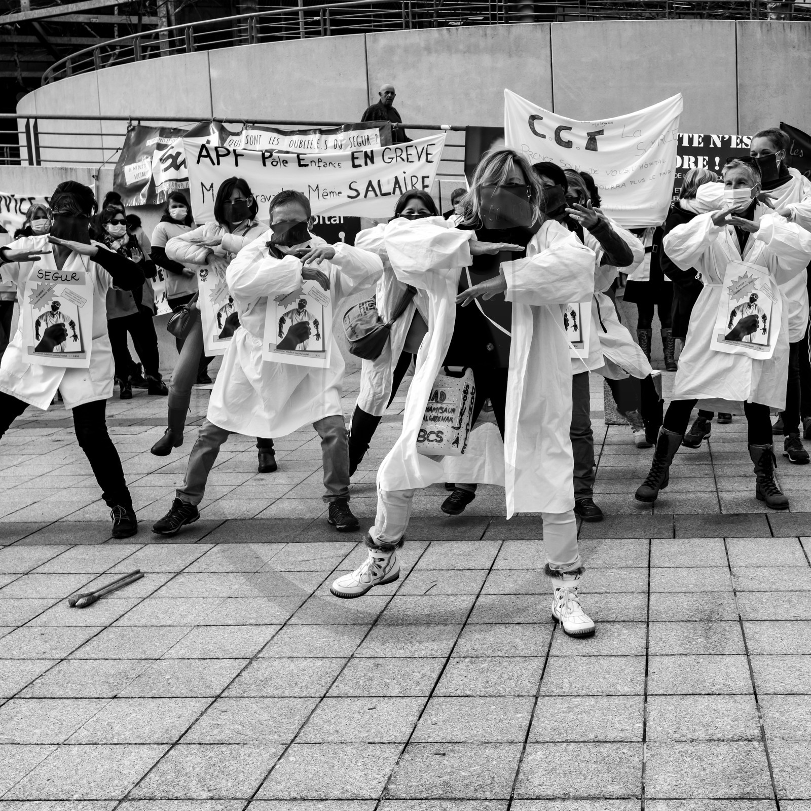 04 février 2021 à Gap (Hautes-Alpes) : Manifestation des soignants oubliés du Ségur de la santé.