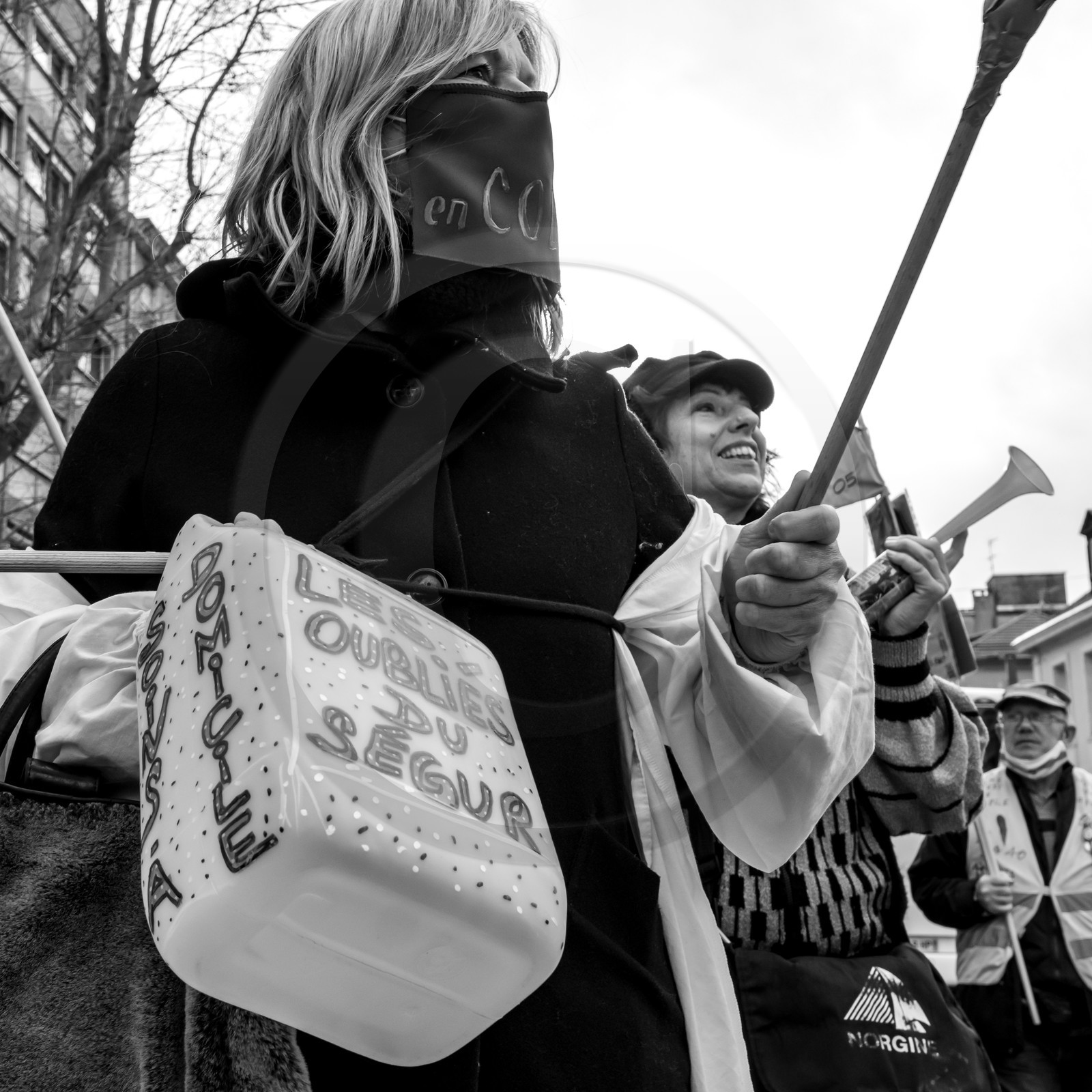 04 février 2021 à Gap (Hautes-Alpes) : Manifestation des soignants oubliés du Ségur de la santé.
